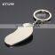 3D Three-dimensional Mini Slipper Shaped Zinc Alloy Silver Plated Blank Metal Slipper Keychain