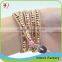 Rock Crystal Mix Gold On Real Leather Wholesale Wrap Bracelet