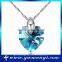 2016 Arrival Fashionable Fashion Simple Cheap Artificial clear simple crystal heart of the ocean necklace N0178