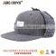 Custom Wool Hat With Ear Flaps/Ear Flaps Flat Brim Cap