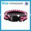 Polyester cover with 7 strand nylon core evil eye shamballa bracelet