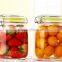 Airtight tea sugar coffee fruit glass storage jar with tap for kitchen