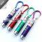 3 in 1 red Laser Pointer Key Ring LED Flashlight Mini Torch uv light