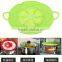 FDA/LFGB approved mutifunction silicone pot cover spill stopper lid