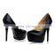 2016 Snakeskin woman party shoes blinking high heels antiskid