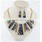 InStock Wholesale 2015 New Hot Sale Individuality Leopard Aolly Chain Crystal Statement Necklace