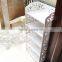 Pure White Fashionable Carved Bookshelf in Wood-plastic