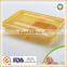 800ML PP Disposable Two Compartments Plastic Food Container SGS/FDA Appoval Microwave Oven safe