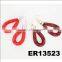 2014 latest hot sell tube earrings unique jewelry wholesale