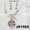 beautiful glitter colorful crystal diamond necklace jewelry set