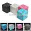 Mini Portable Q+ LED Bluetooth Speaker Square Subwoofer Speakers with Mic TF FM Radio Sound Box Boombox For Phone MP3 Player