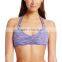 polyester/spandex digital printing fitness bra for women