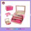 Elegant PU leather jewelry box for women jewels packaging