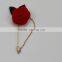 2016 Men Brooch Flower Lapel Pin Suit Boutonniere Fabric Pin Button Stick Flower Brooches Pin For Weddiing