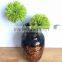 high quality wide mouth black ceramic vase