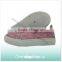 Girls Chic Slip-on Elastic Ribbons Woven Flats Leisure Shoes