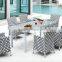Restaurant 6 seater Garden Plastic Rattan Furniture Dining Set Dining Tables and Chairs                        
                                                Quality Choice