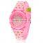 Fashion wave point soft silicone watch