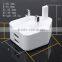 Latest UK plug dual usb wall charger for apple Samsung / LG / Motorola with 2.1A output