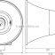 RPH-10 Different Wattage 30Watt-15Watt-7.5Watt Plastic Round Paging Horn Speaker