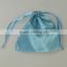 Custom Professional satin hair extension packaging bags with ribbon drawstring and custom Logo