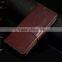 Real Leather Wallet Case For Samsung galaxy s6 edge, magnetic Closure Wallet Case