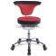 Modern Genuine Leather Material and Barber Chair Specific Use Saddle Stool