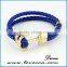 VIRGINSTONE Rose Gold Anchor Genuine Cow Leather Strip Bracelets women cuff rope bracelet
