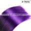 free sample long silk straight Latest OEM design1b purple ombre synthetic hair extension from China