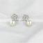 Fancy fashion white pearl earrings AAA drop 8-9mm beautiful pearl earring