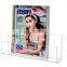 Modern Clear Acrylic Wall Mounted Magazine & Brochure Display Rack / Children's Book Holder (MR-B-0231)