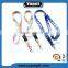 Custom promotional sublimation printed polyester neck lanyard with clip