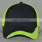 Guangzhou Hat Factory Professional Custom 100% Polyester Black/green Stitching Baseball Cap