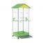 Pawhut White Green Yellow Garden Metal Parrot Cage