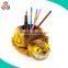 Wholesale custom bear soft plush pen holder cute animal school pen pot