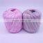 100% polyester yarn hand knitting yarn in ball dyed polyester yarn