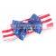 Popular design baby cotton headband polka dot hair accessories bow top kids knitted baby headband
