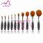 Oval Brush Set Rose Gold, Oval Toothbrush Foundation Makeup Brush 10 Pcs