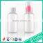 100ML oval shaped pet plastic bottle with pump sprayer