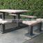 2015 outdoor waterproof wooden plastic composite WPC garden bench /outdoor furniture