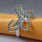 jewelled metal alloy butterfly napkin ring