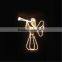 Commercial new style custom hanging LED angel street motif lights christmas decoration