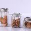 wholesale glass canister with display cover