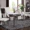 glass top dining table and chair/home furniture dining room table