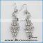 Top wholesale wedding flower earring crystal bridal crystal earring