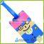 kindly OEM personalized waterproof soft 3d tag luggage silicon