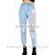 Simple pants hole torn female jeans women's cool denim pants straight jeans for girl destroyed casual pants