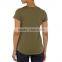 100% combed cotton feminine fit scoop-neck T-shirt screen printing customized for women fitness wholesale