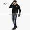 Man Stylish Quilted Plain Color Elbow Padded Patch OEM Track Jacket