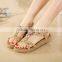 zm50164b 2017 sweet ladies flat shoes wholesale women sandal with flower